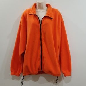 SJB Saint Johns Bay sport women's orange fleece sweat jacket